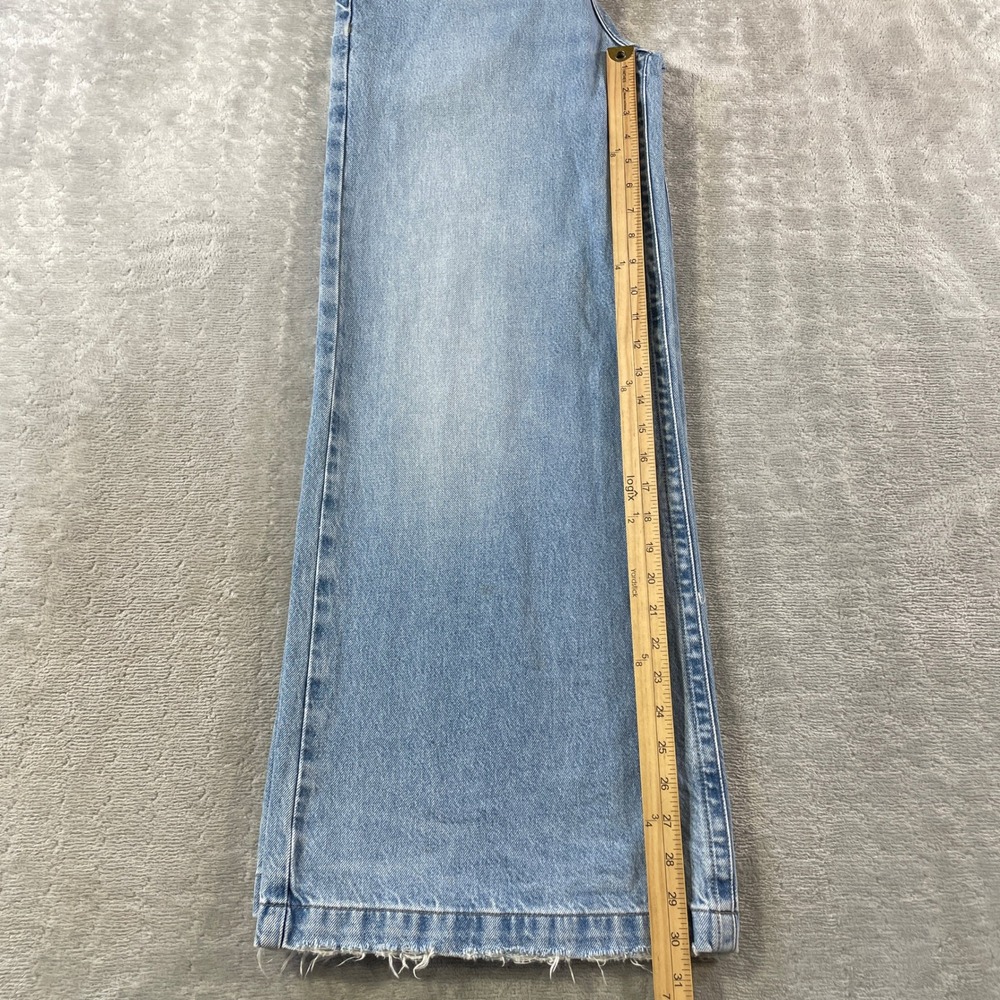 FRAME Jeans The Skater Womens 24 Blue Light Wash High Rise Wide Leg Baggy Boho - Picture 5 of 13